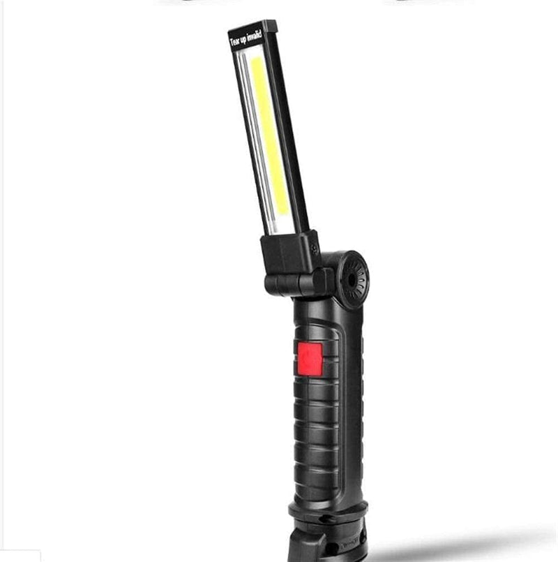 QWERBAM LED 5 Modes Lighting Flashlight with Hook Foldable Working Lamp Battery Operated Magnet Torch Lamp for Hunting Camping Torches Hardware > Tools > Flashlights & Headlamps > Flashlights QWERBAM   