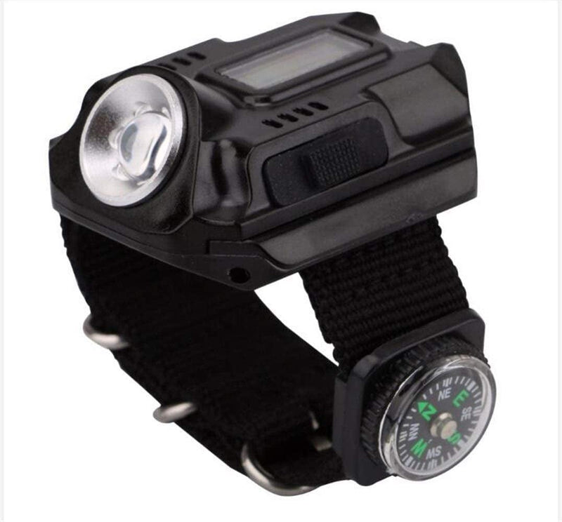 QWERBAM LED Wrist Watch Flashlight Torch Light USB Charging Wrist Model Rechargeable Flashlight Torches Hardware > Tools > Flashlights & Headlamps > Flashlights QWERBAM   