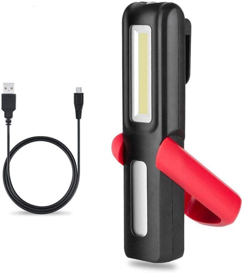 QWERBAM Magnetic LED Flashlight Work Inspection Light USB Rechargeable Hanging Torch Lamp Built-In 1200Mah Battery Torches Hardware > Tools > Flashlights & Headlamps > Flashlights QWERBAM   