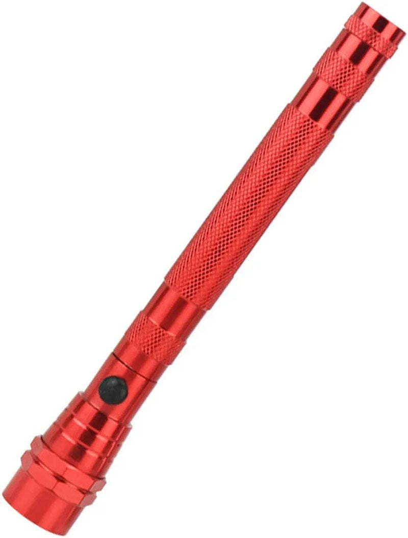 QWERBAM Portable Flashlight Flexible Head Flashlight Torch with a Magnet Telescopic Flexible LED Lamp Pick up Tool Lamp Light Torches Hardware > Tools > Flashlights & Headlamps > Flashlights QWERBAM Red  