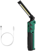 QWERBAM Portable Flashlight Torch USB Rechargeable LED Work Light Magnetic Lanterna Hanging Hook Lamp for Outdoor Torches Hardware > Tools > Flashlights & Headlamps > Flashlights QWERBAM Green  