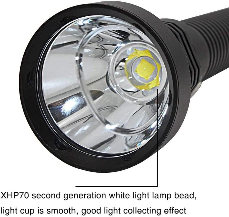 QWERBAM Super Brightness XHP70.2 LED Yellow Light 4000 Lumens Diving Flashlight Torch Underwater 100M Waterproof Torches Hardware > Tools > Flashlights & Headlamps > Flashlights QWERBAM   