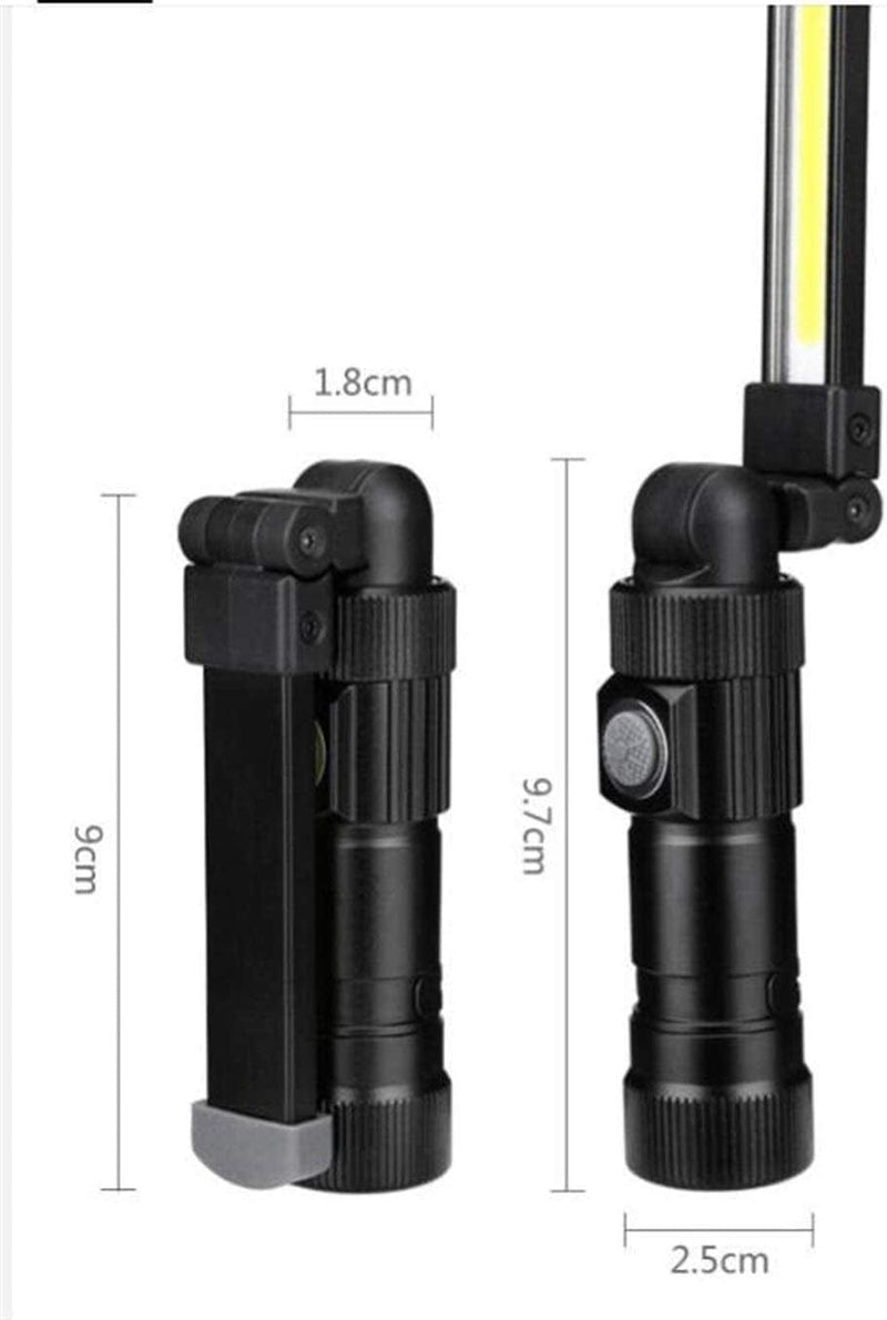 QWERBAM USB Rechargeable Flashlight Torch Portable 5-Mode Work Light Magnetic LED Lanterna Outdoor Camping Hanging Hook Lamp Torches Hardware > Tools > Flashlights & Headlamps > Flashlights QWERBAM   