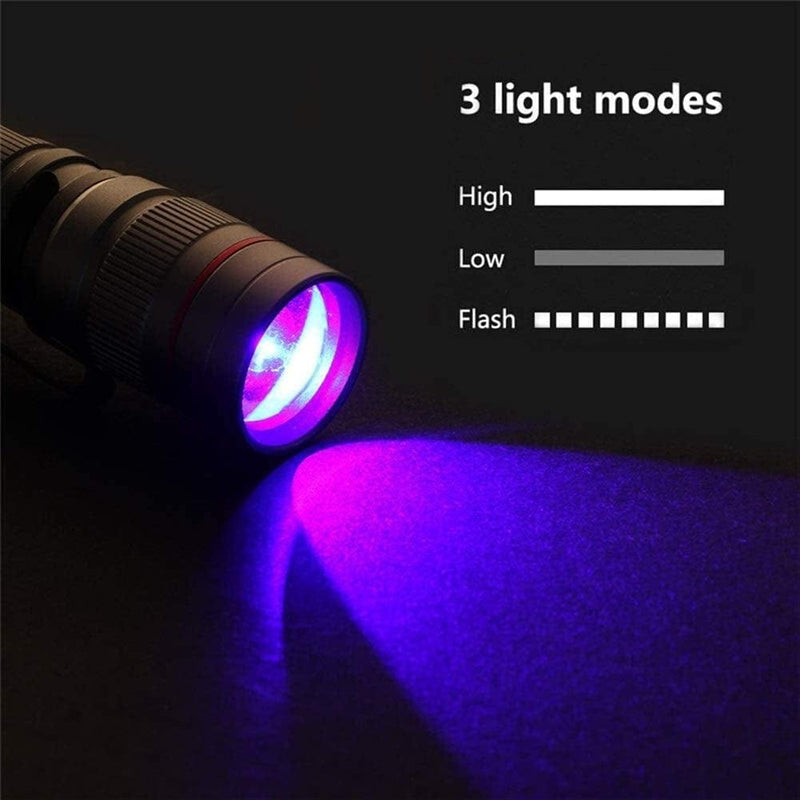 QWERBAM UV Flashlight 3 Modes Portable Lantern LED Flashlight Ultra Violet Invisible Ink Marker Detection Torch Light Torches Hardware > Tools > Flashlights & Headlamps > Flashlights QWERBAM   