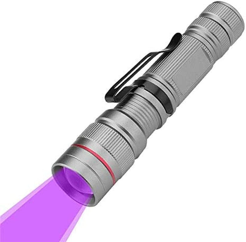 QWERBAM UV Flashlight 3 Modes Portable Lantern LED Flashlight Ultra Violet Invisible Ink Marker Detection Torch Light Torches Hardware > Tools > Flashlights & Headlamps > Flashlights QWERBAM Gray  
