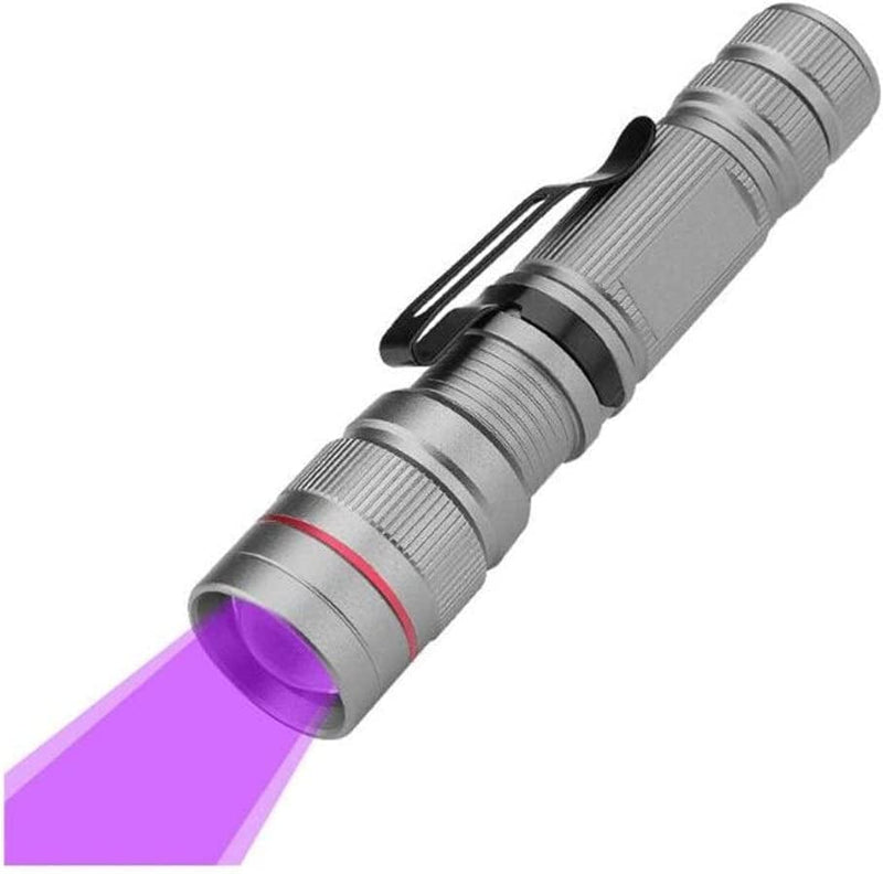 QWERBAM UV Flashlight 3 Modes Portable Lantern LED Flashlight Ultra Violet Invisible Ink Marker Detection Torch Light Torches Hardware > Tools > Flashlights & Headlamps > Flashlights QWERBAM Gray  