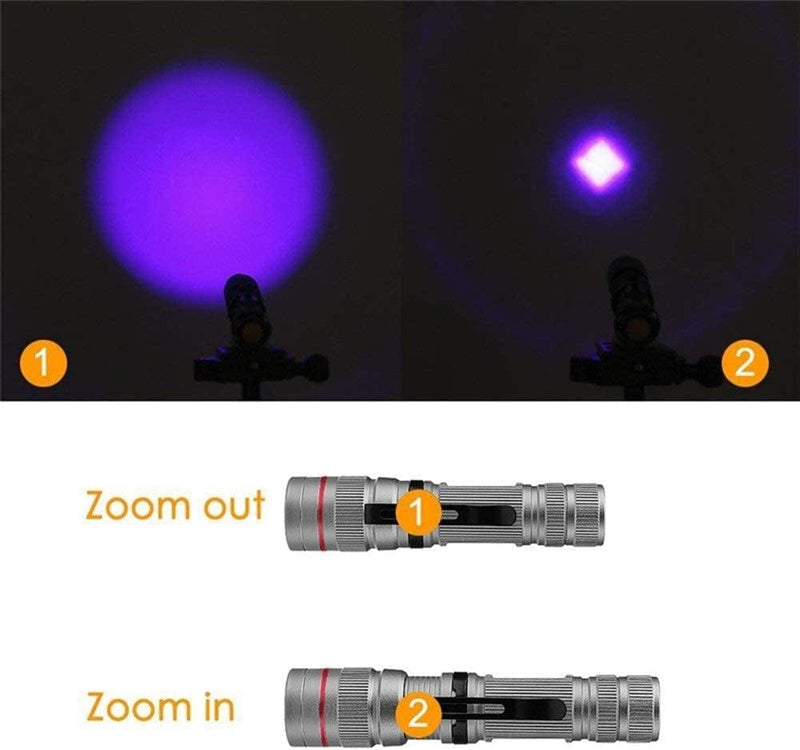 QWERBAM UV Flashlight 3 Modes Portable Lantern LED Flashlight Ultra Violet Invisible Ink Marker Detection Torch Light Torches Hardware > Tools > Flashlights & Headlamps > Flashlights QWERBAM   