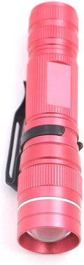 QWERBAM Zoomable LED Flashlight Waterproof Lantern 1200 Lumens Aluminum Alloy LED Torch Light AA or 14500 Flashlights Torches Hardware > Tools > Flashlights & Headlamps > Flashlights QWERBAM Pink  