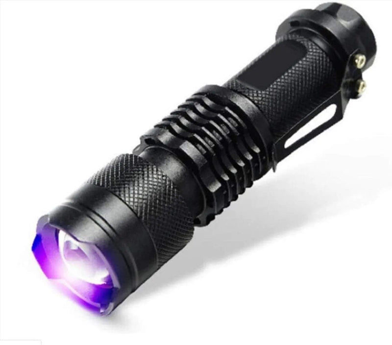QWERBAM Zoomable Led UV Flashlight Torch Light Ultra Violet Light Blacklight UV Lamp AA Battery for Marker Checker Detection Torches Hardware > Tools > Flashlights & Headlamps > Flashlights QWERBAM   