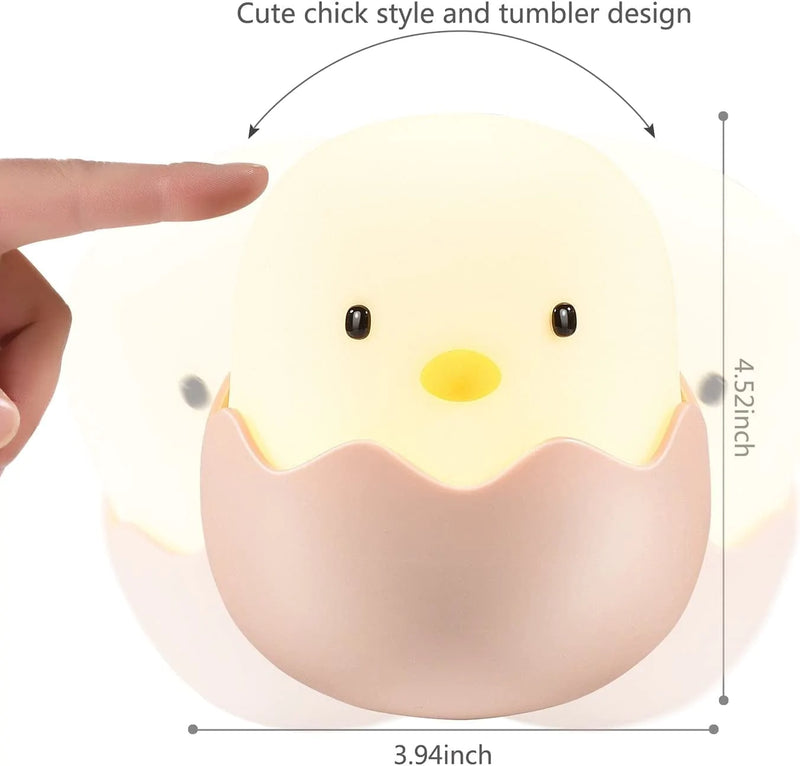 Qwifyu Kids Night Light, Cute Creative Egg Shell Baby Night Light with Touch Sensor, Best Gifts for Women Teen Girls Baby