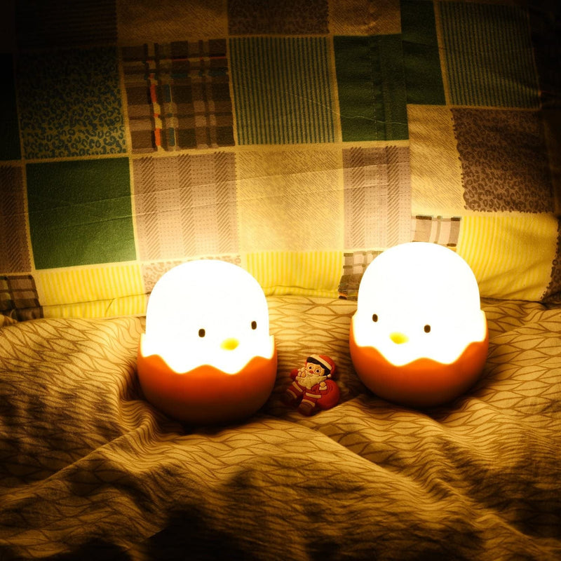 Qwifyu Kids Night Light, Cute Creative Egg Shell Baby Night Light with Touch Sensor, Best Gifts for Women Teen Girls Baby