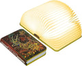 QXMGCBOK Cool Dragon Book Lamp,Folding Night Light,3D Embossed Book Light,Faux Books for Decoration,Decorative Books,Book Lovers Unique Gifts for Kids Men Boy Friends Home & Garden > Lighting > Night Lights & Ambient Lighting QXMGCBOK Green Elk Small 