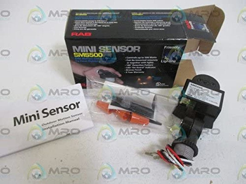 RAB Lighting SMS500 Mini Sensor, 180 Degrees Detection Pattern, 500W Power, 120V, Bronze Color Home & Garden > Lighting > Flood & Spot Lights RAB   