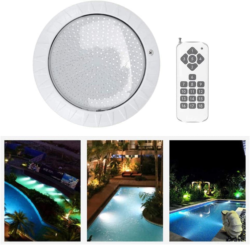 Raguso Underwater Light, Acid and Alkali Resistant East to Install Swimming Pool Light Underwater Pond Lights Plastic Shell for Garden for Fountain