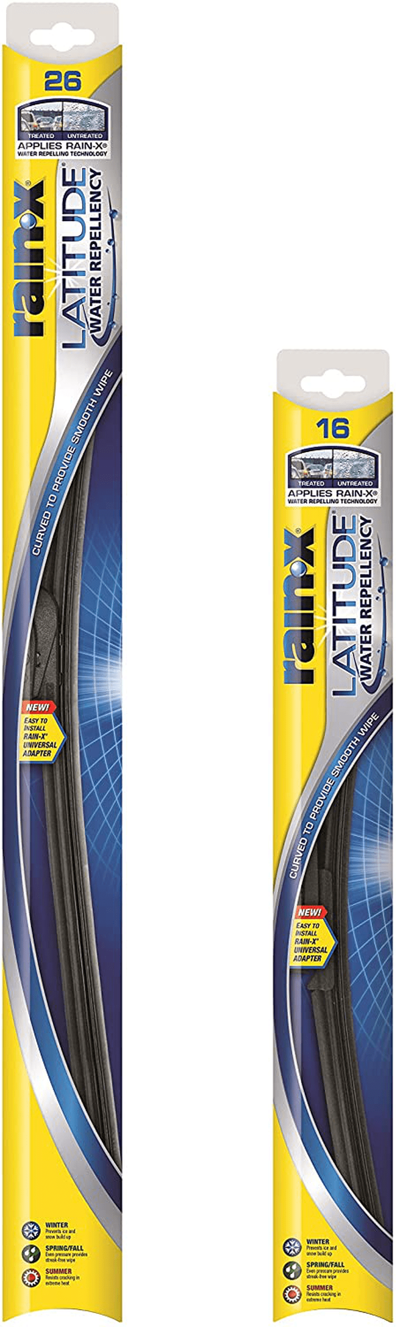 Rain-X - 810163 Latitude Water Repellency Wiper Blade Combo Pack 26" and 16" Vehicles & Parts > Vehicle Parts & Accessories > Motor Vehicle Parts Rain-X 2-pack 26 /16 in combo 