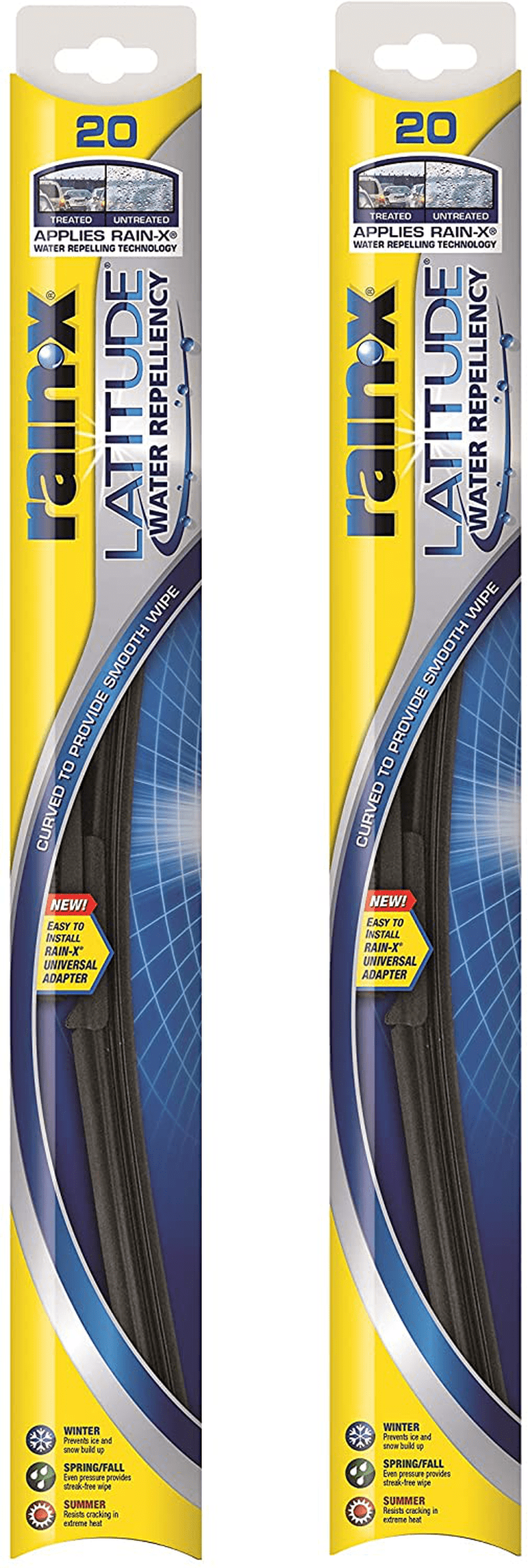 Rain-X - 810163 Latitude Water Repellency Wiper Blade Combo Pack 26" and 16"