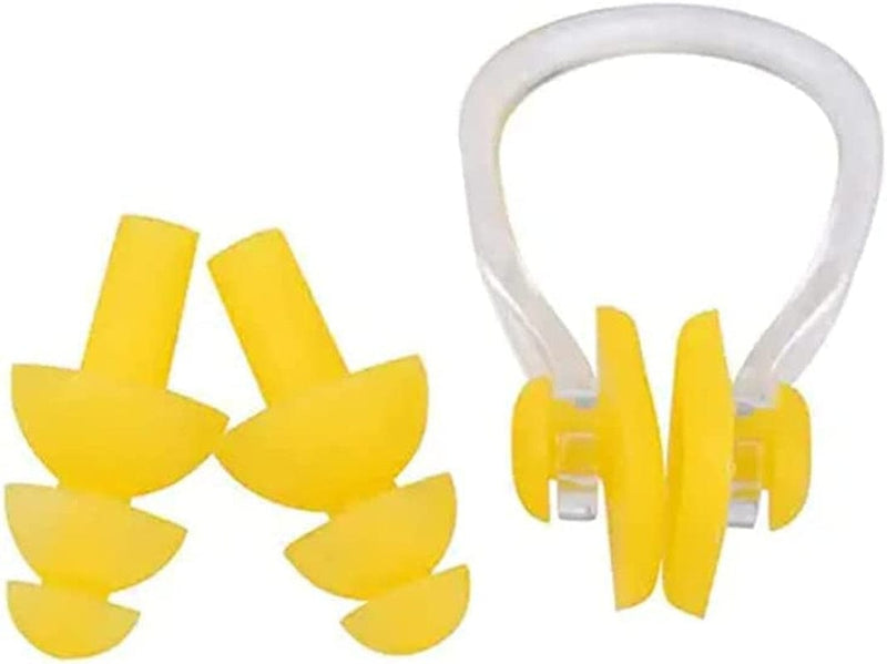 Rapstart Swimming Ear Plugs, 4 Pairs Silicone Swimming Ear Plugs with 2 Nose Clips for Swimming Showering Bathing Surfing Snorkeling and Other Water Sports, Suitable for Adults and Kids (Yellow) Sporting Goods > Outdoor Recreation > Boating & Water Sports > Swimming RapStart Yellow  