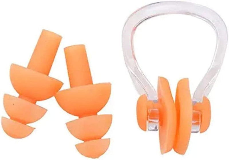 Rapstart Swimming Ear Plugs, 4 Pairs Silicone Swimming Ear Plugs with 2 Nose Clips for Swimming Showering Bathing Surfing Snorkeling and Other Water Sports, Suitable for Adults and Kids (Yellow) Sporting Goods > Outdoor Recreation > Boating & Water Sports > Swimming RapStart Orange  