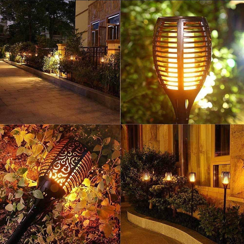 Rayodesol Solar Flame Torch Lights Outdoor, Decorative Pack of 1 Pcs Each 96 LED Lamp with Dancing Flames Torches Landscape, Waterproof Outdoors Garden Patio Deck Decorations Lighting with Auto On/Off Home & Garden > Lighting > Lamps Rayodesol   
