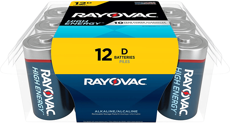 Rayovac D Batteries, Alkaline D Cell Batteries (12 Battery Count) Electronics > Electronics Accessories > Power > Batteries Rayovac D, 12 Count  