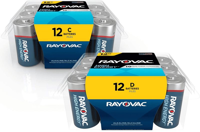 Rayovac D Batteries, Alkaline D Cell Batteries (12 Battery Count) Electronics > Electronics Accessories > Power > Batteries Rayovac Combo Pack, 12 D + 12 C  