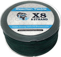 Reaction Tackle Braided Fishing Line - Pro Grade Power Performance for Saltwater or Freshwater - Colored Diamond Braid for Extra Visibility Sporting Goods > Outdoor Recreation > Fishing > Fishing Lines & Leaders Reaction Tackle X8 Moss Green 200 LB (300 yards) 