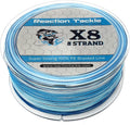 Reaction Tackle Braided Fishing Line - Pro Grade Power Performance for Saltwater or Freshwater - Colored Diamond Braid for Extra Visibility Sporting Goods > Outdoor Recreation > Fishing > Fishing Lines & Leaders Reaction Tackle X8 Blue Camo 300 LB (1000 yards) 