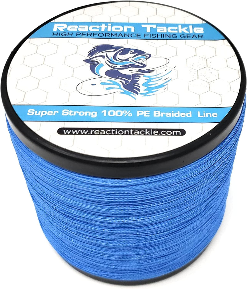 Reaction Tackle Braided Fishing Line - Pro Grade Power Performance for Saltwater or Freshwater - Colored Diamond Braid for Extra Visibility Sporting Goods > Outdoor Recreation > Fishing > Fishing Lines & Leaders Reaction Tackle Dark Blue 65 LB (1500 yards) 