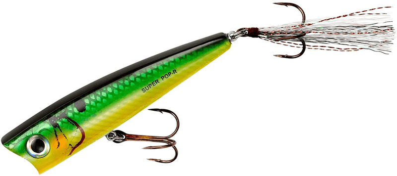 Rebel Lures Pop-R Topwater Popper Fishing Lure Sporting Goods > Outdoor Recreation > Fishing > Fishing Tackle > Fishing Baits & Lures Rebel Sun Perch Super Pop-r (5/16 Oz) 