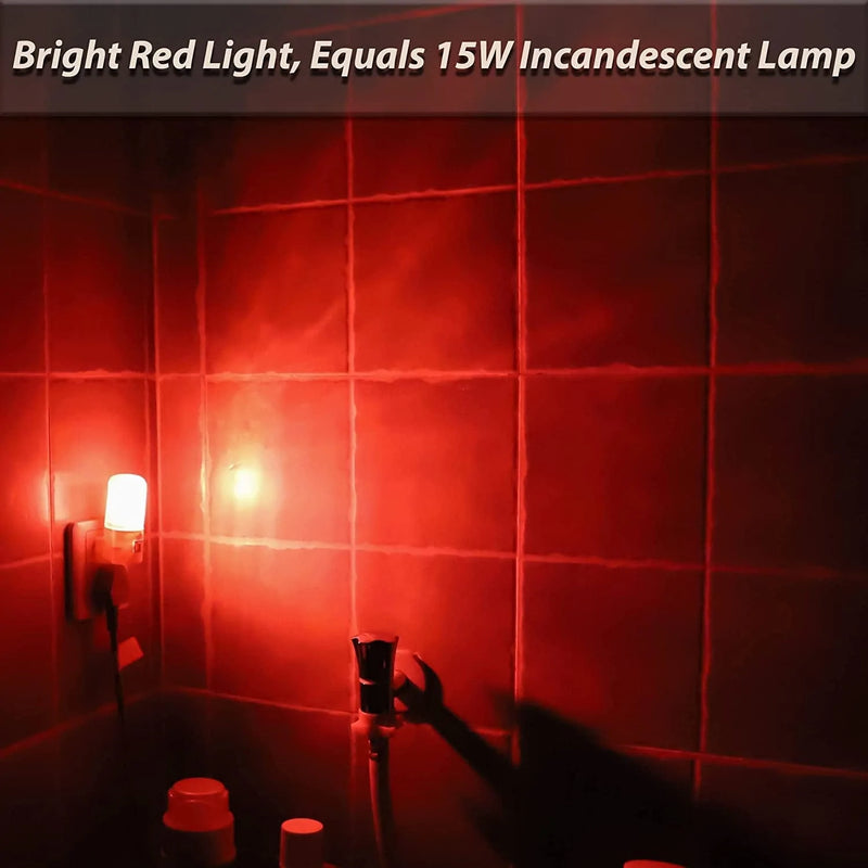 Red LED Night Light, Plug in Night Light with Manual Switch, on off Nightlight for Bathroom, Kids Room, Bedroom, Kitchen, Hallway Home & Garden > Lighting > Night Lights & Ambient Lighting SerieCozy   