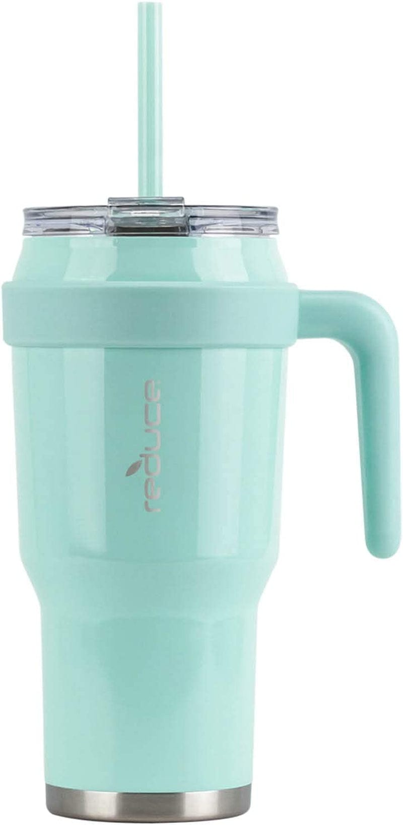 Reduce 40 Oz Tumbler with Handle and Straw, Stainless Steel with Sip-It-Your-Way Lid - Keeps Drinks Cold up to 34 Hours - Sweat Proof, Dishwasher Safe, BPA Free - Mild Mint, Opaque Gloss Home & Garden > Kitchen & Dining > Tableware > Drinkware REDUCE   