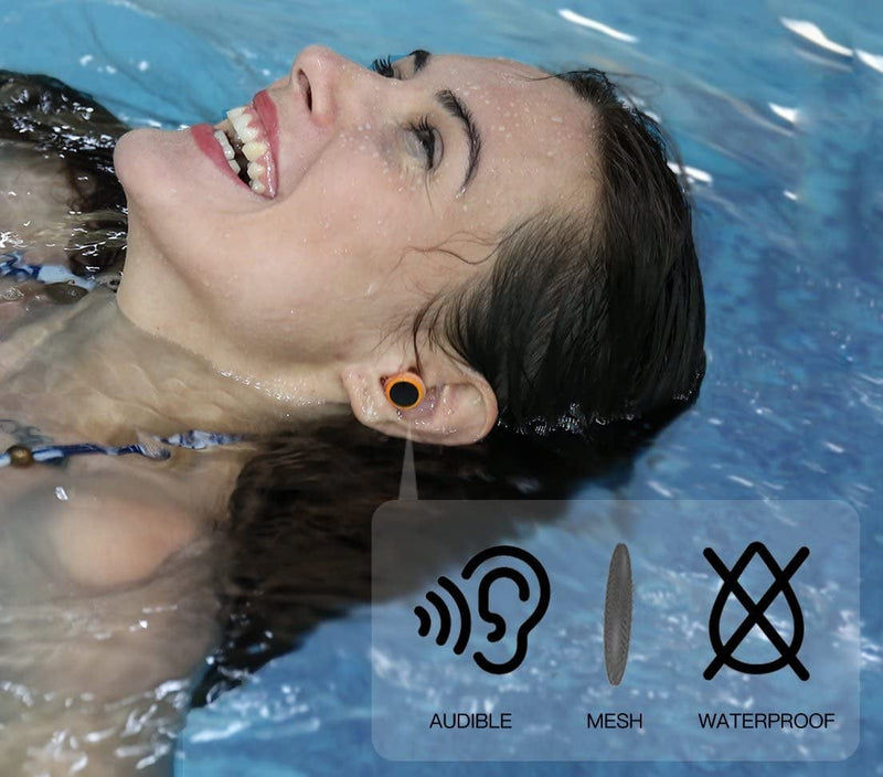 REEDCALE Swimming Earplugs, Waterproof and Audible Ear Plugs for Swimming, Surfing and Diving Sporting Goods > Outdoor Recreation > Boating & Water Sports > Swimming REEDCALE   