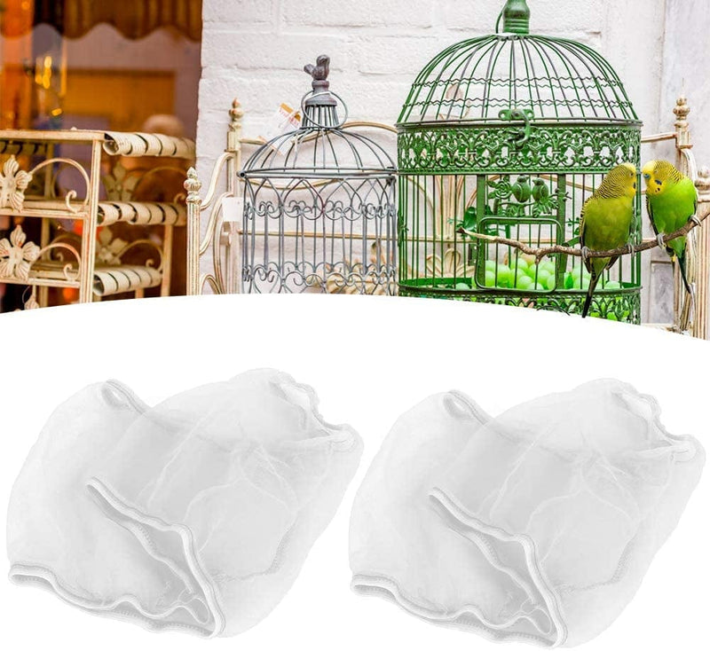 Reliable to Use Bird Cage Accessory, Bird Cage Mesh Cover, 2Pcs Soft Lightweight for Easy to Clean Long Life Service(White, Small) Animals & Pet Supplies > Pet Supplies > Bird Supplies > Bird Cages & Stands LZKW   