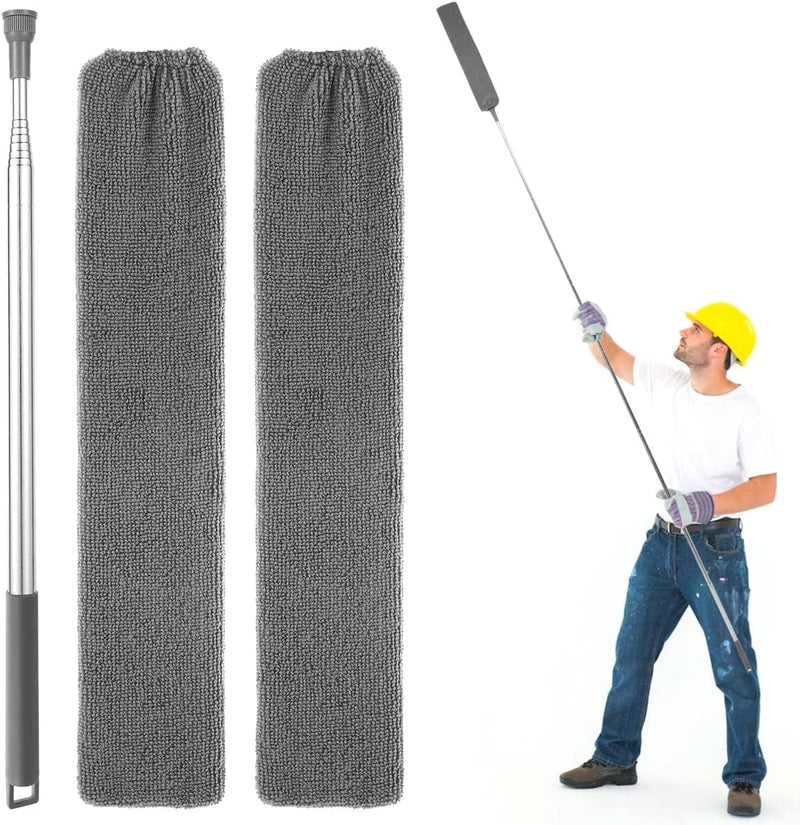 Retractable Gap Dust Cleaner, Microfiber Duster with Extension Pole, 16-81Inch under Appliance Cleaning Gadgets, Removable Washable Telescopic Dust Brush for Wet and Dry Home & Garden > Household Supplies > Household Cleaning Supplies seacan   