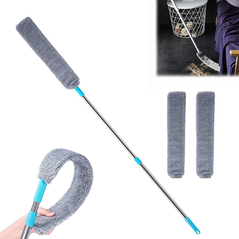 Retractable Gap Dust Cleaner, Microfiber Hand Duster, under Fridge & Appliance Duster, Telescopic Dust Brush for Wet and Dry, Cleaning Tools for Home Bedroom Kitchen (1PCS)