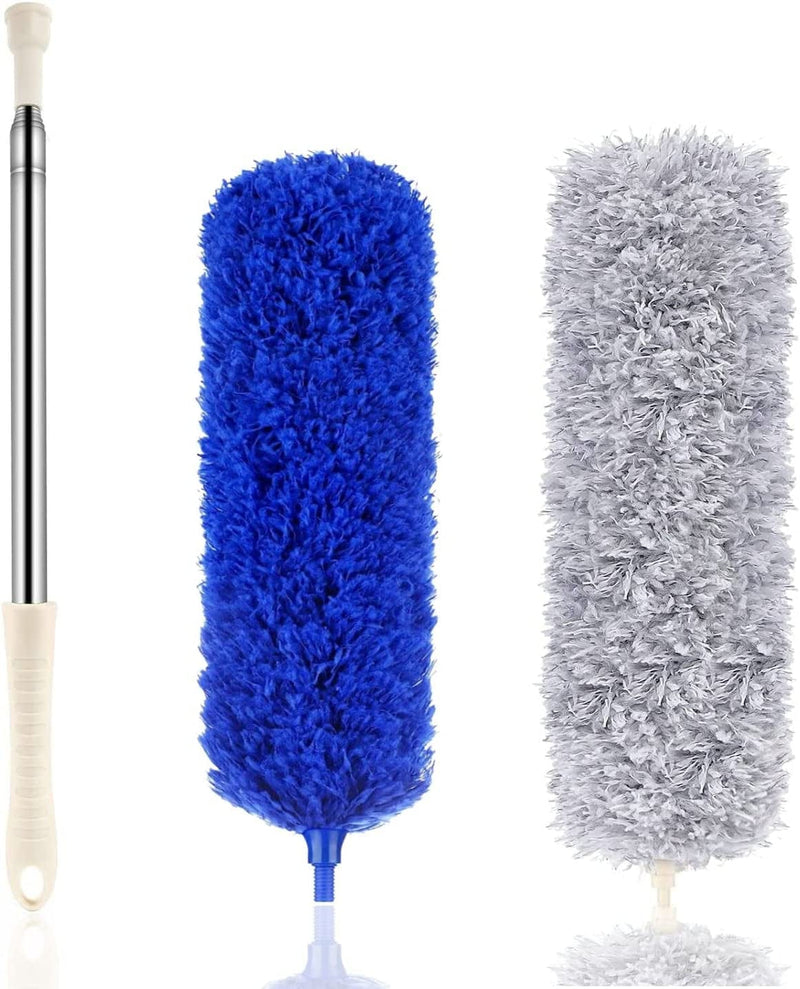 Retractable Gap Dust Cleaner under Appliance Microfiber Duster Dust Brush with Extension Pole (36 to 55 Inches) Cleaning Duster for Bed High Ceilings Furniture Bottom Household Gap Duster Home & Garden > Household Supplies > Household Cleaning Supplies ARAINY 2PC Duster Kit  