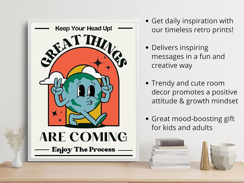 Retro Poster Wall Art Print, Positive Quote Funny Motivational Inspirational That Girl Room Decor Aesthetic for Teen Girls , College Apartment Dorm Bedroom, Cute Trendy Wall Decor, 60S 70S 80S Poster Home & Garden > Decor > Artwork > Posters, Prints, & Visual Artwork Lava Land   