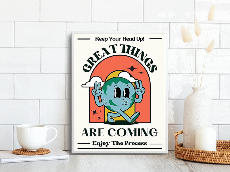 Retro Poster Wall Art Print, Positive Quote Funny Motivational Inspirational That Girl Room Decor Aesthetic for Teen Girls , College Apartment Dorm Bedroom, Cute Trendy Wall Decor, 60S 70S 80S Poster Home & Garden > Decor > Artwork > Posters, Prints, & Visual Artwork Lava Land   