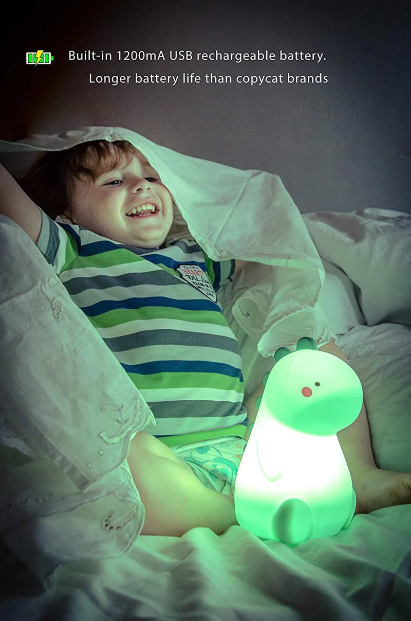 Rexy Original Dinosaur Night Light for Kids, Cute Color Changing Baby, Toddler Night Lights and Room Decor for Boys . Perfect Nursery Dinosaur Lamp Gift for Boys & Girls Tik Tok (Usb Powered Dino Toy)