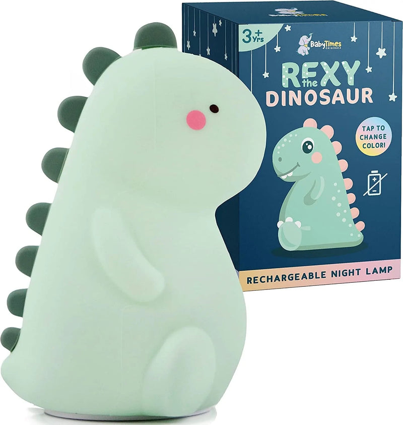 Rexy Original Dinosaur Night Light for Kids, Cute Color Changing Baby, Toddler Night Lights and Room Decor for Boys . Perfect Nursery Dinosaur Lamp Gift for Boys & Girls Tik Tok (Usb Powered Dino Toy)