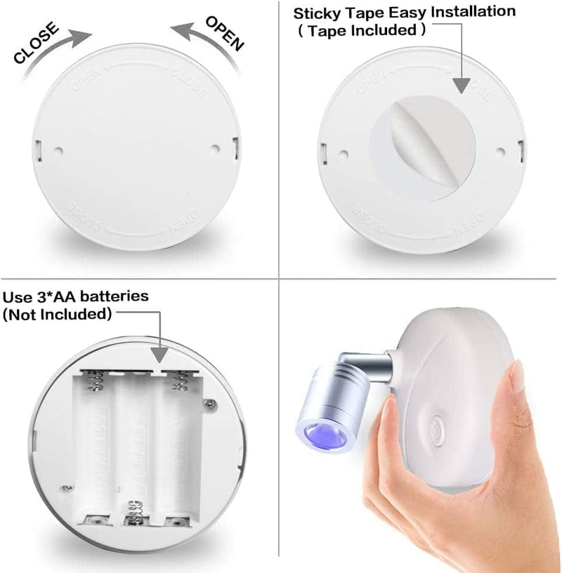 RGB Wireless Spotlight Indoor, Battery Operated Accent Lights, Indoor Mini Puck Light, Dimmable Uplight with Remote for Display Painting Picture Artwork Close Stick on Anywhere Wall Light 2 Pack Home & Garden > Lighting > Flood & Spot Lights KINDEEP   