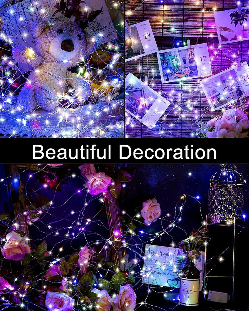 Riakrum 50 Pieces 10Ft 30 Christmas LED Fairy Lights Battery Operated Tiny Lights String Small String Lights for Jars Starry Waterproof String Lights for DIY Wedding Party Holiday (Mixed Color) Home & Garden > Lighting > Light Ropes & Strings Riakrum   