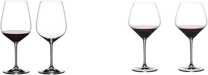 Riedel Heart to Heart Cabernet Sauvignon Glasses, Set of 2, Clear, 28-1/4-Oz & Extreme Pinot Noir Glass, Set of 2, Clear Home & Garden > Kitchen & Dining > Tableware > Drinkware Riedel   