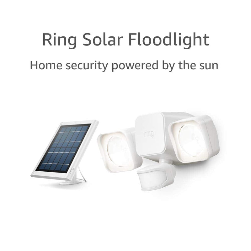 Ring Solar Floodlight -- Outdoor Motion-Sensor Security Light, White (Bridge Required) Home & Garden > Lighting > Flood & Spot Lights Ring White Solar Floodlight 