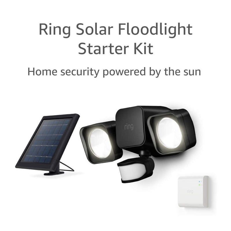 Ring Solar Floodlight -- Outdoor Motion-Sensor Security Light, White (Bridge Required) Home & Garden > Lighting > Flood & Spot Lights Ring Black with Ring Bridge 