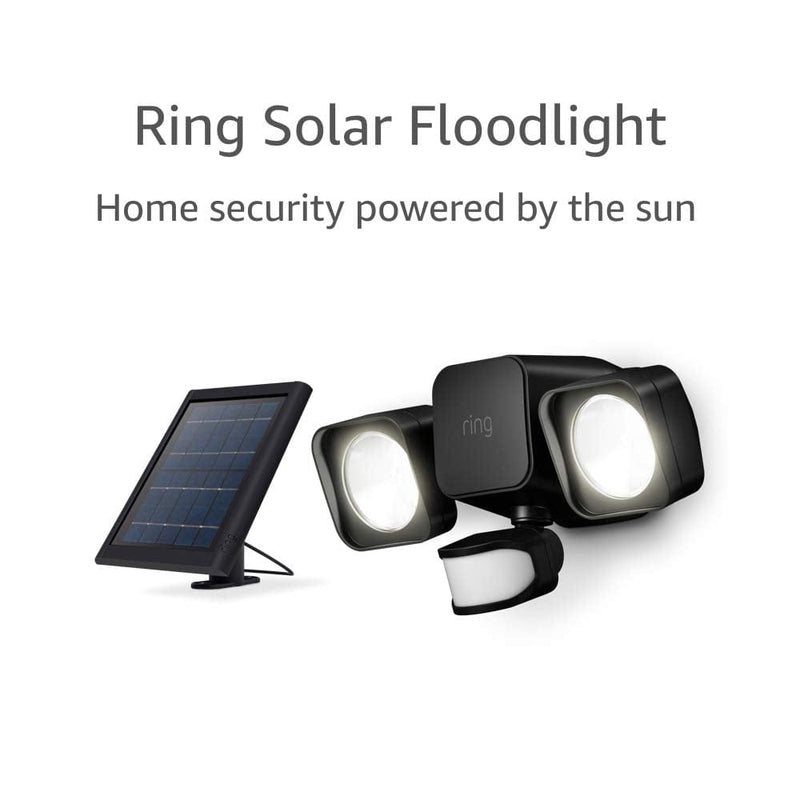 Ring Solar Floodlight -- Outdoor Motion-Sensor Security Light, White (Bridge Required) Home & Garden > Lighting > Flood & Spot Lights Ring Black Solar Floodlight 
