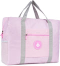 Rolekim Travel Bag Foldable Lightweight Waterproof Travel Carry-On Luggage Bag Pink Home & Garden > Household Supplies > Storage & Organization RoLekim Pink-A  
