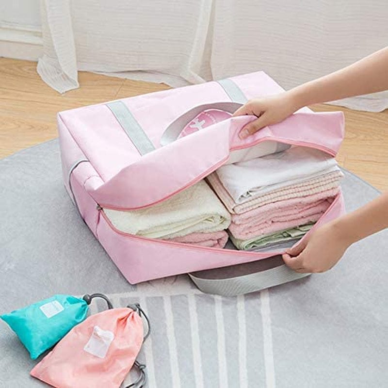 Rolekim Travel Bag Foldable Lightweight Waterproof Travel Carry-On Luggage Bag Pink Home & Garden > Household Supplies > Storage & Organization RoLekim   