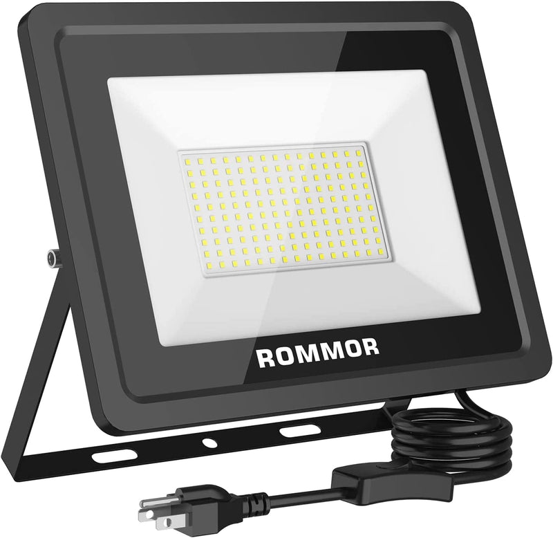 ROMMOR LED Flood Light,2Pack 60W LED Outdoor Floodlight,6000Lm Super Bright Security Lights, UL Approved Plug IP66 Waterproof Outdoor LED Daylight White Floodlight for Yard, Garden, Garages(60W*2Pack) Home & Garden > Lighting > Flood & Spot Lights ROMMOR 150W*1Pack  