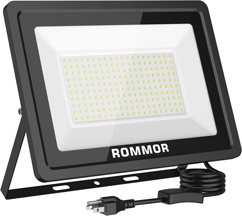 ROMMOR LED Flood Light,2Pack 60W LED Outdoor Floodlight,6000Lm Super Bright Security Lights, UL Approved Plug IP66 Waterproof Outdoor LED Daylight White Floodlight for Yard, Garden, Garages(60W*2Pack) Home & Garden > Lighting > Flood & Spot Lights ROMMOR 200W*1Pack  
